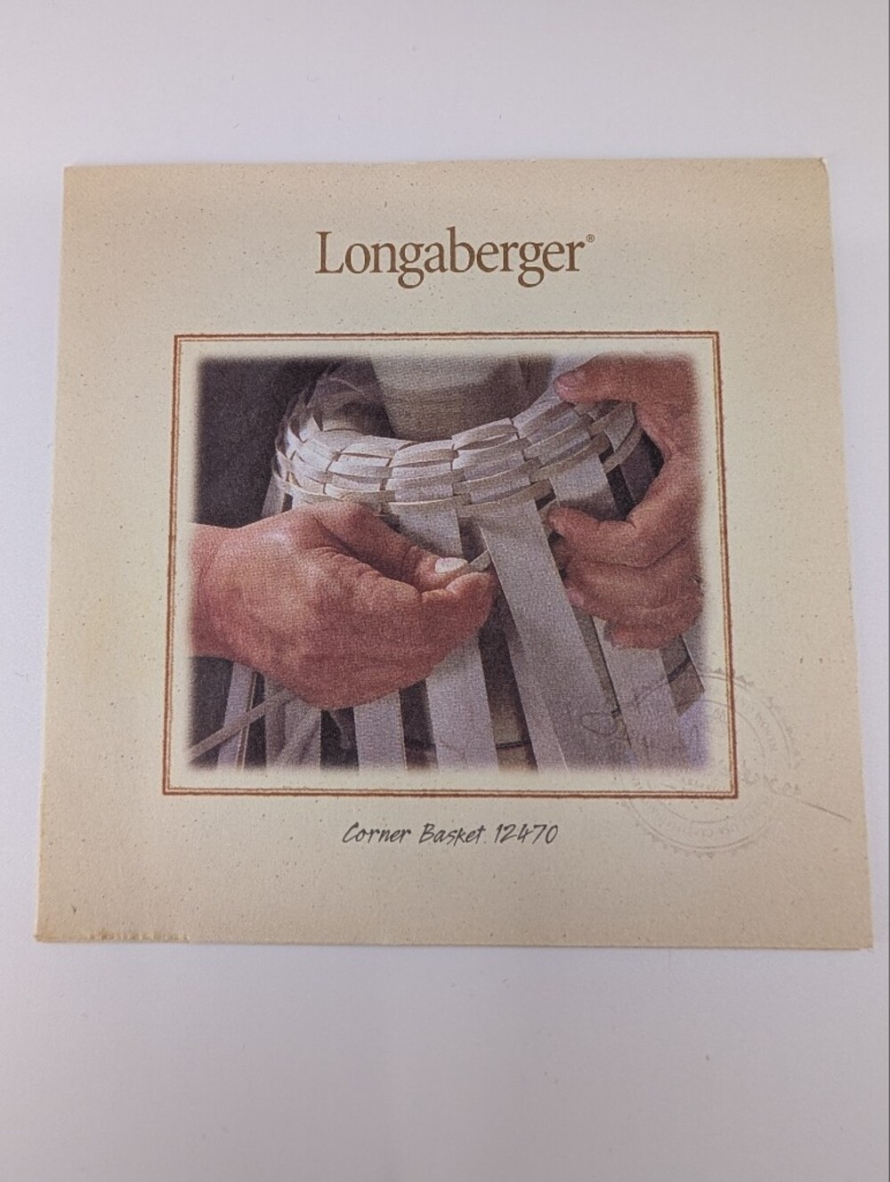 Longaberger Corner Basket with Sage Green Liner & Protector 12470 - Picture 2 of 8